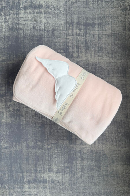 Baby Gi peach pink angel wing velour blanket