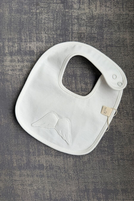 Baby Gi ivory  angel wing bib