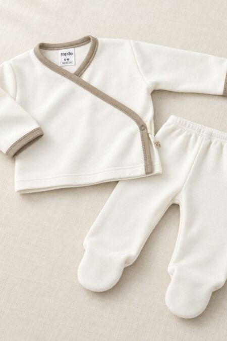 Rapife ivory two piece set with beige trim