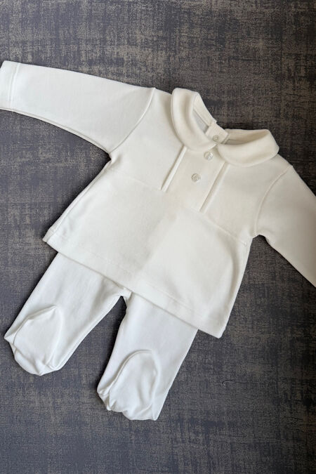 Rapife ivory peter pan collar two piece set