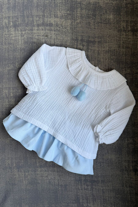 Rapife blue pom pom jam pants set