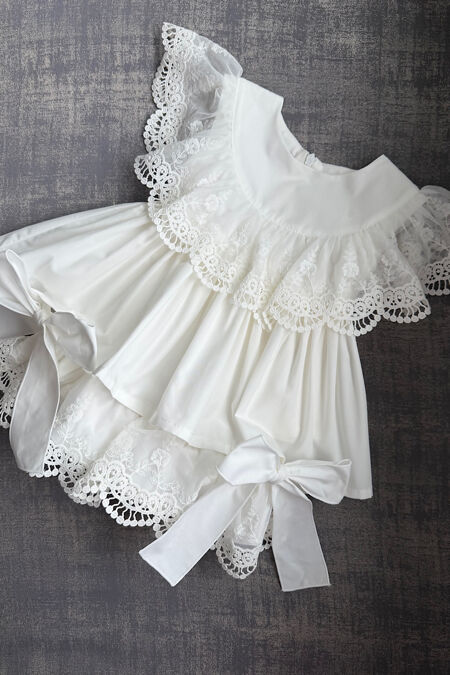 Phi ivory lace trim jam pants set