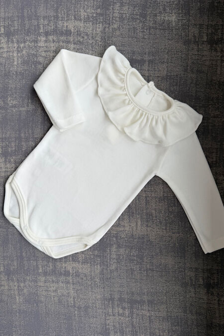 Aspen cream long sleeve collared vest