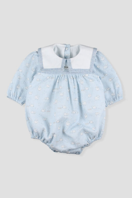 Foque blue sheep print romper 
