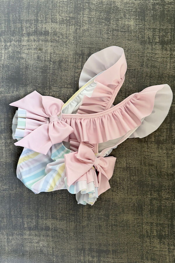 Meia Pata pastel stripe swimsuit