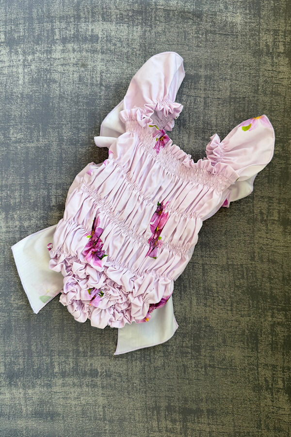 Phi lilac floral cotton swimsuit