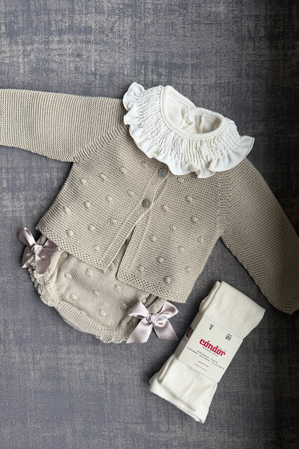 Juliana beige cardigan and jam pants set 