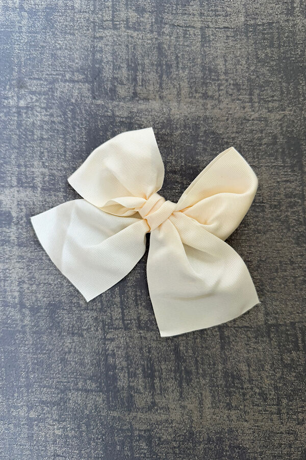 Condor cream large grossgrain hair bow
