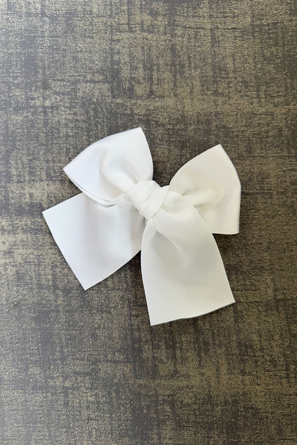 Condor white large grossgrain hair bow