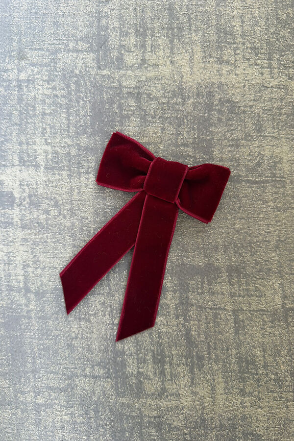 Condor burgundy coquette velvet hair bow