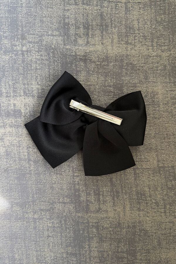 Condor black large grossgrain hair bow