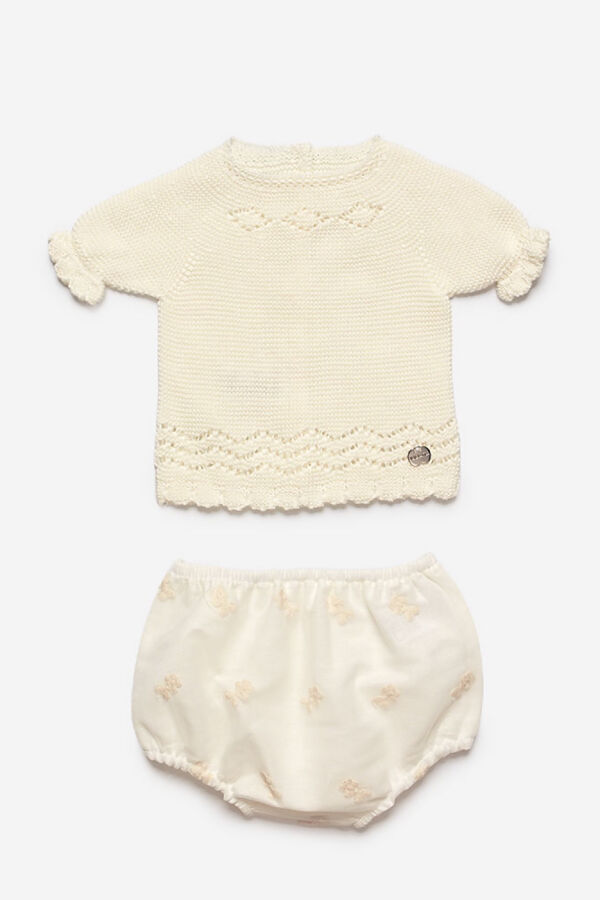 Juliana ivory floral embroidered jam pant set