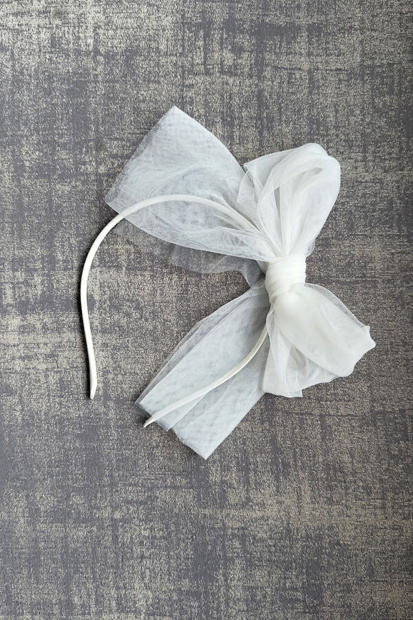 Jamiks ivory tulle bow hairband