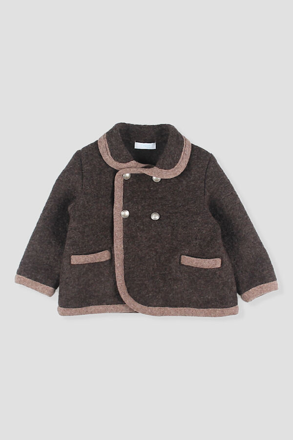Foque brown felted wool coat