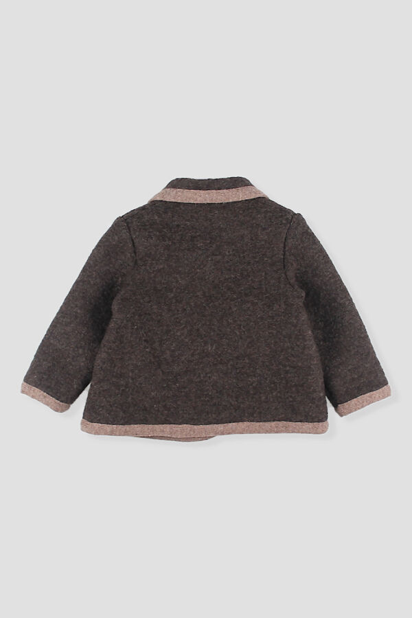 Foque brown felted wool coat