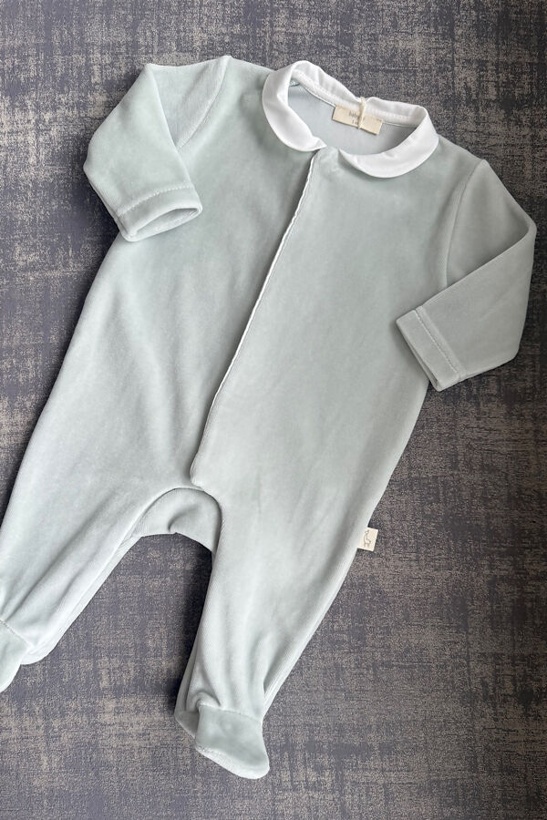 Baby Gi mint velour angel wing babygrow