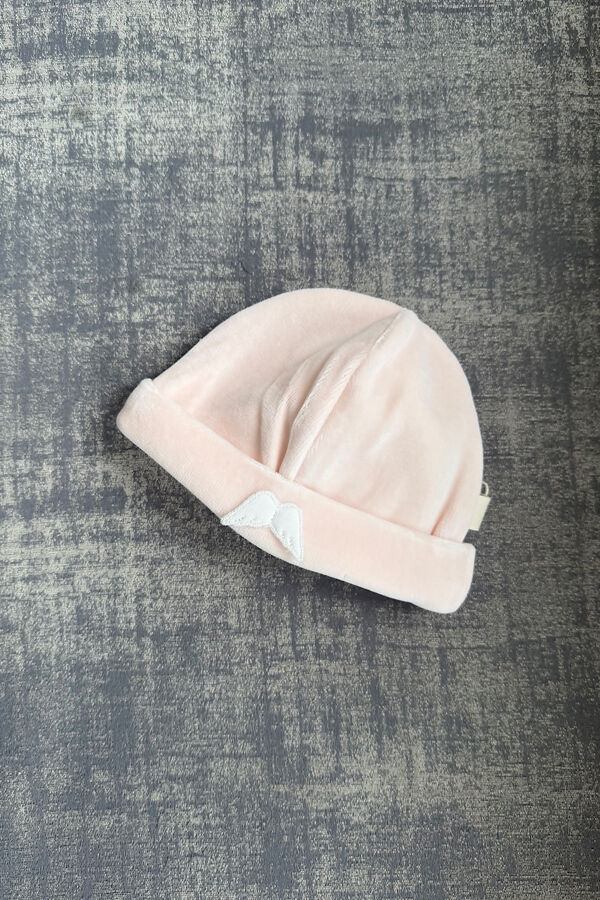 Baby Gi peach pink velour angel wing hat