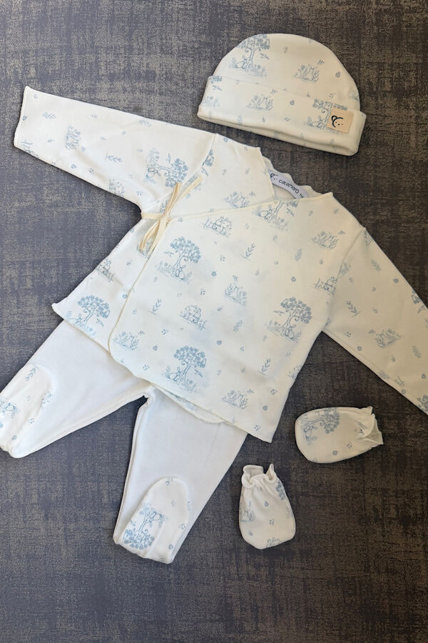 Calamaro blue toile print set