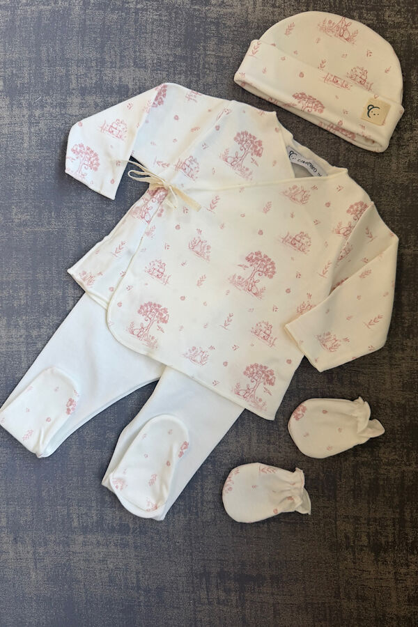 Calamaro pink toile print set