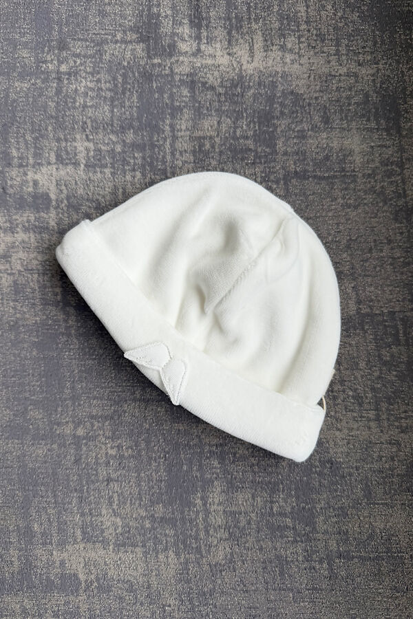 Baby Gi ivory velour angel wing hat