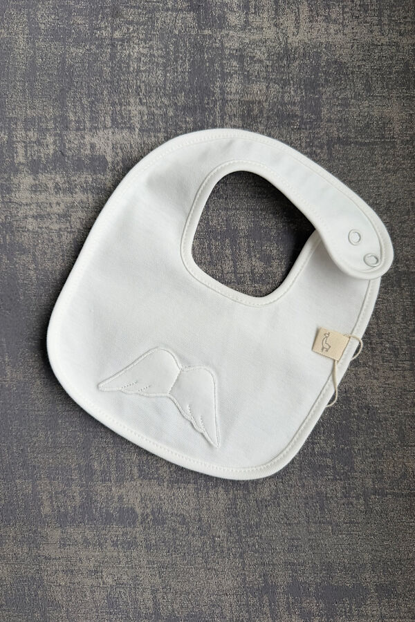 Baby Gi ivory  angel wing bib