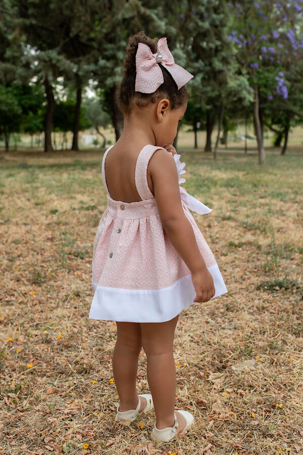 Naxos girls pink bow dress 