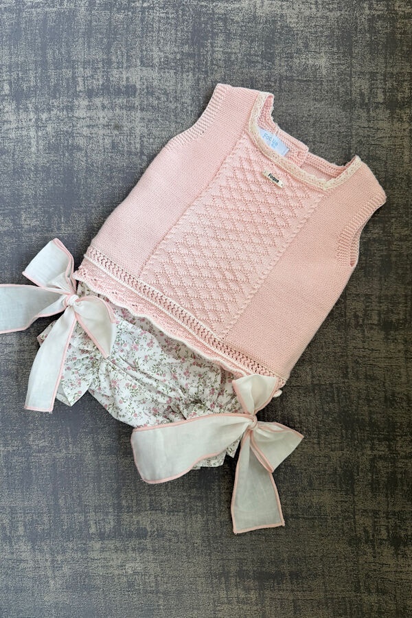 Foque floral knitted jam pants set