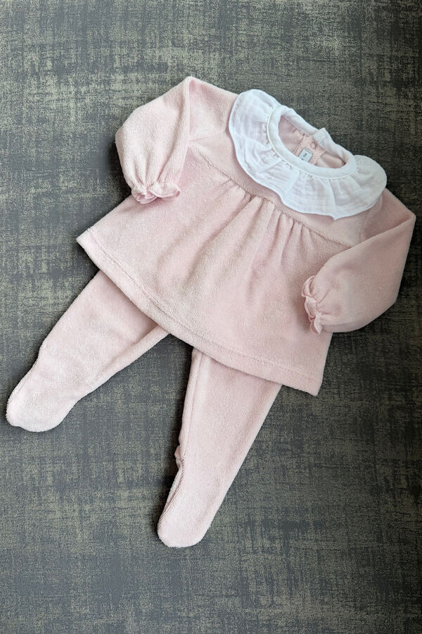 Calamaro pink towelling two piece set