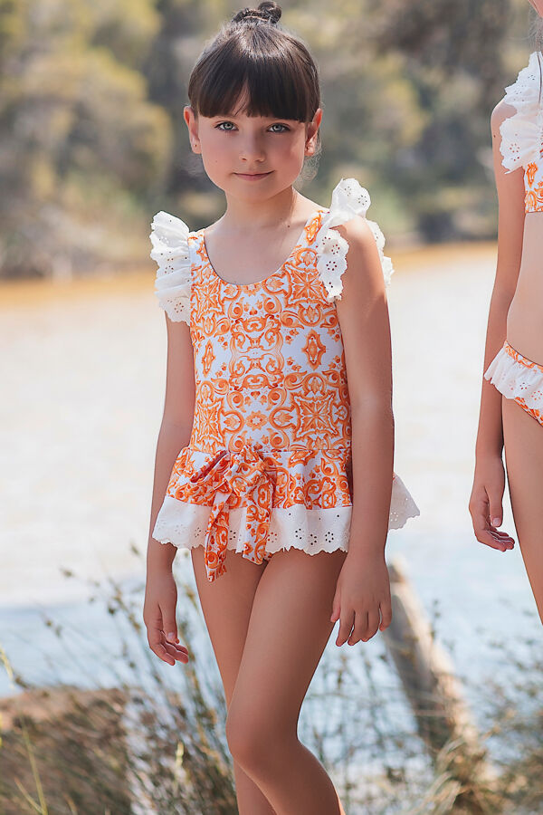 PRE ORDER Rochy orange print swimsuit