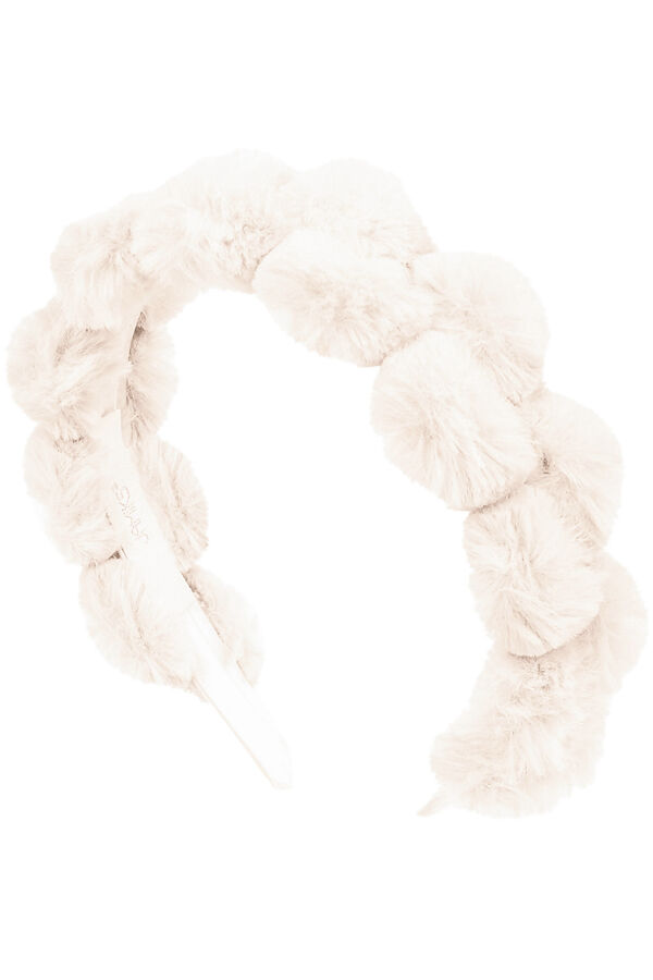 Jamiks cream faux fur headband