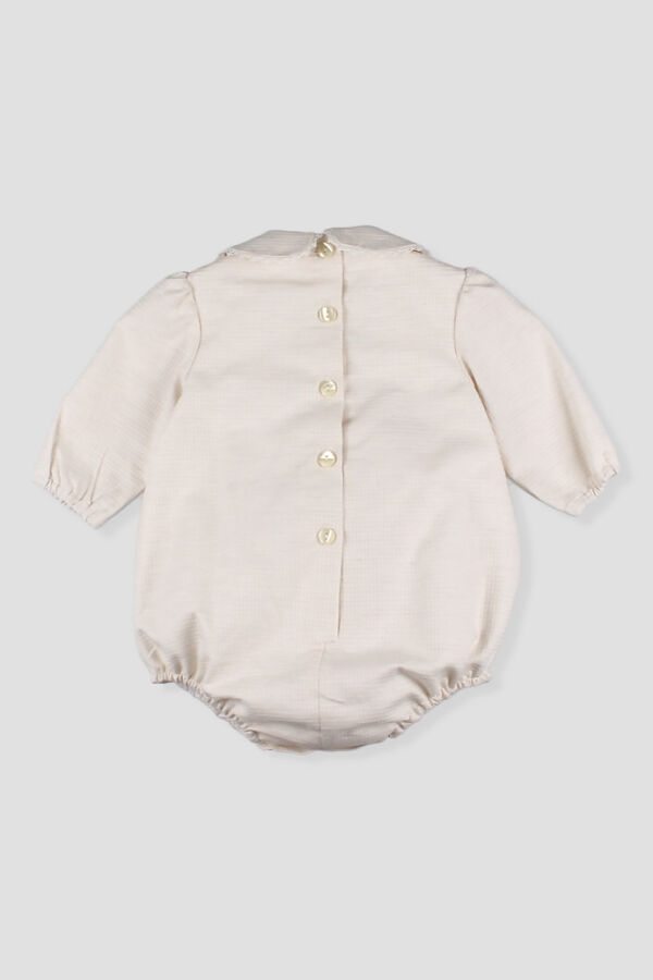 Foque cream long sleeve romper 