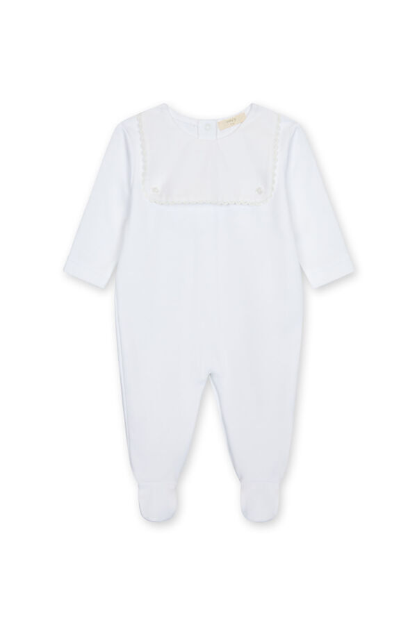Baby Gi white panel babygrow