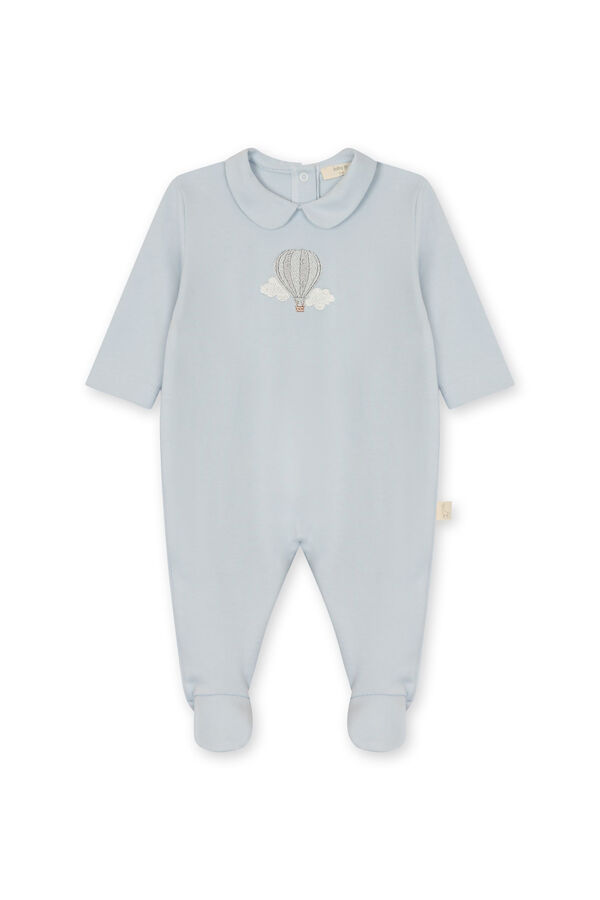 Baby Gi blue hot air balloon babygrow