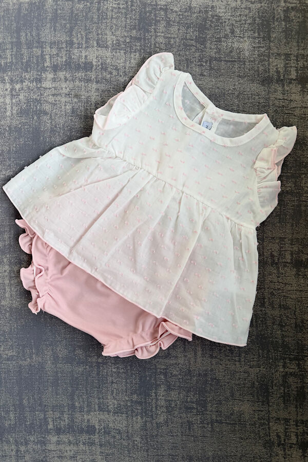 Calamaro pink bow back top and jam pants set