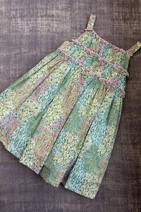 Yoedu green floral dress FINAL SALE