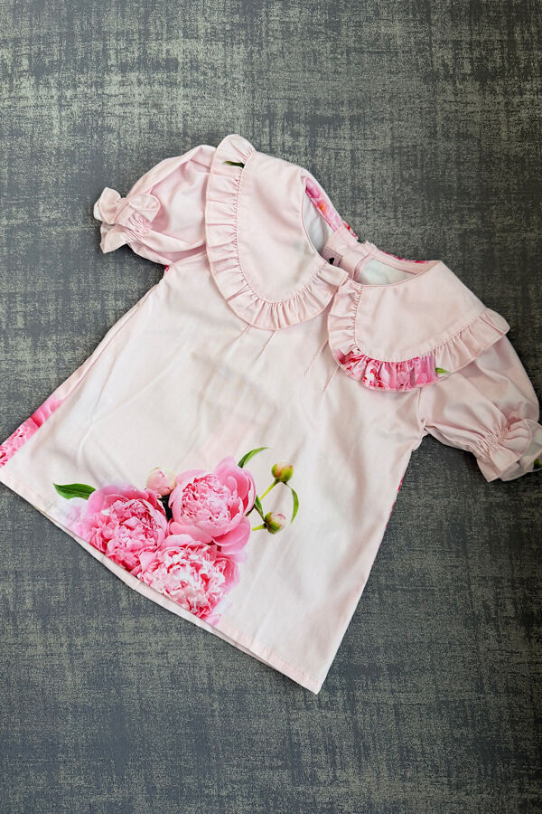 Phi hydrangea pink bow blouse 