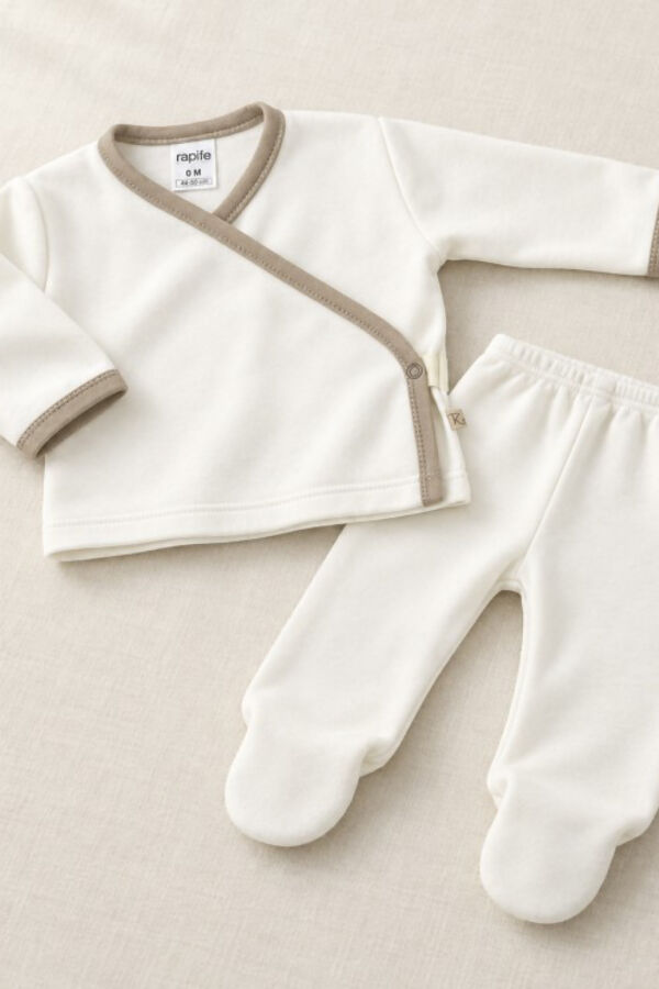 Rapife ivory two piece set with beige trim