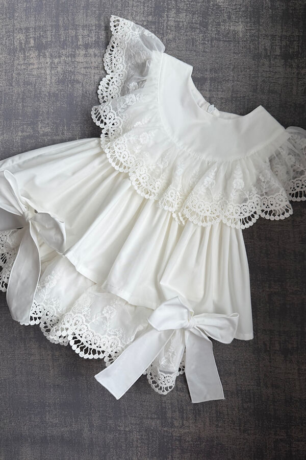 Phi ivory lace trim jam pants set