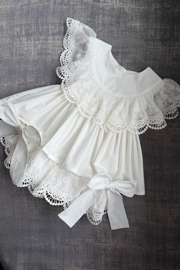 Phi ivory lace trim jam pants set