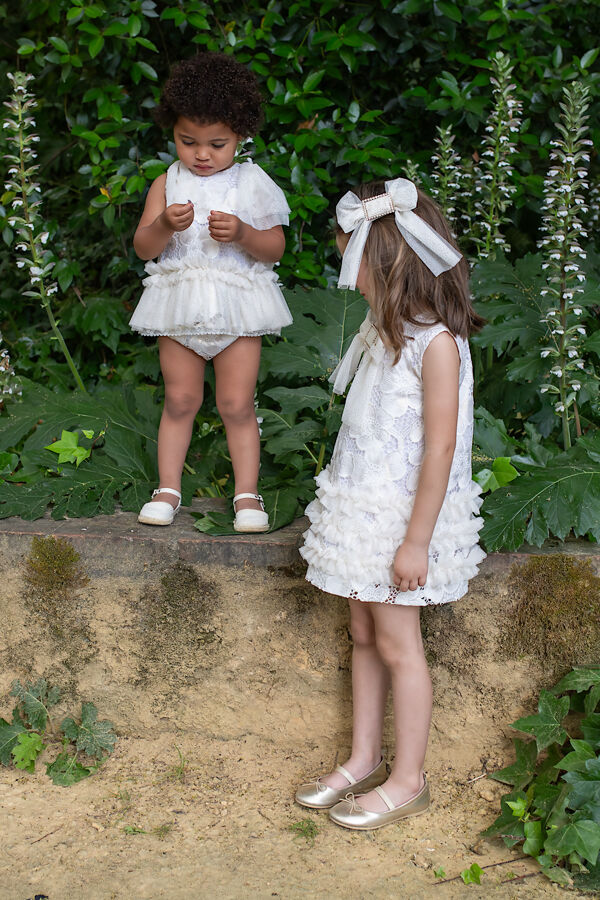 Naxos cream tulle dress and knickers set