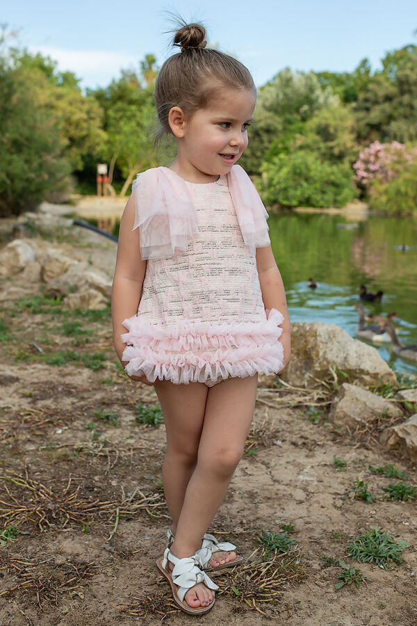 Naxos pink tulle dress and knickers set