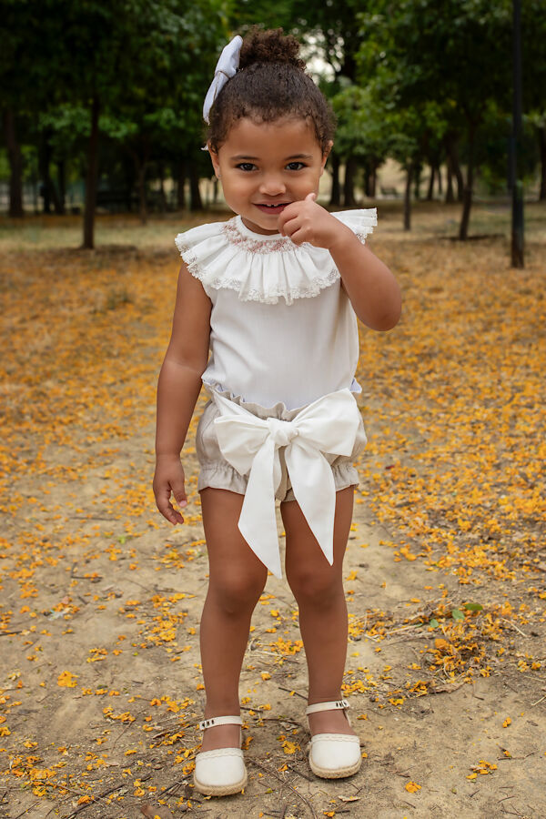 Naxos smocked top and jam pants set 