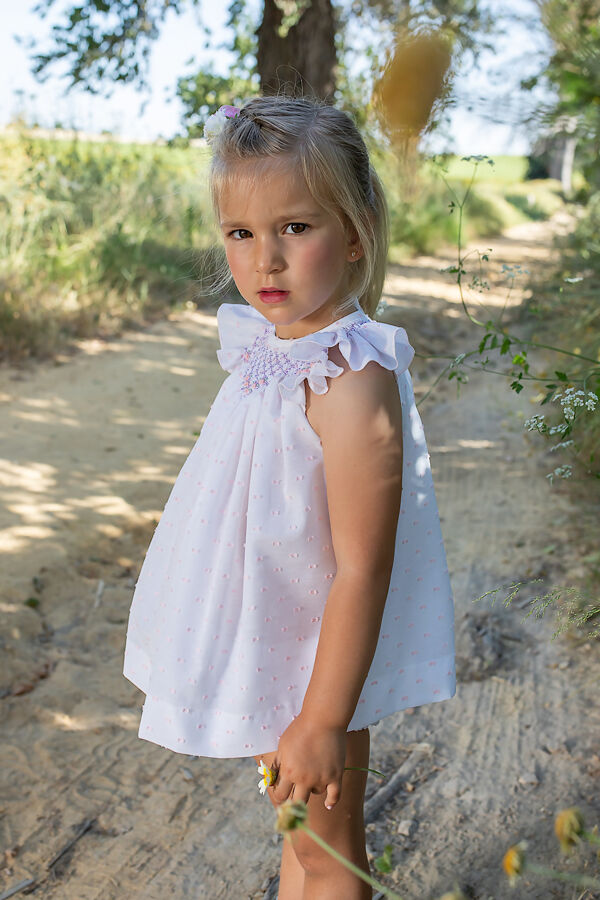 Naxos rose smocked top dress and knickers
