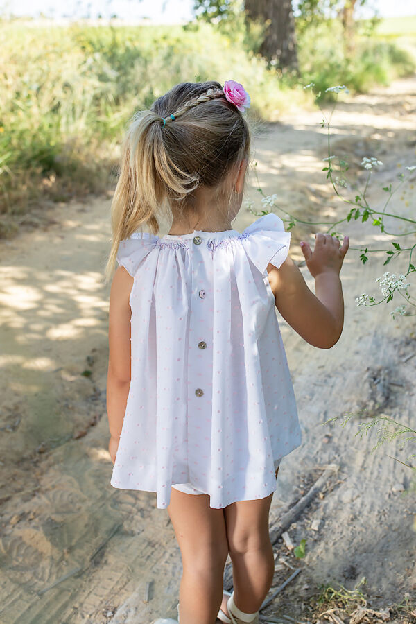 Naxos rose smocked top dress and knickers