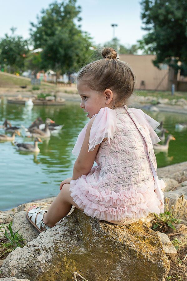 Naxos pink tulle dress and knickers set