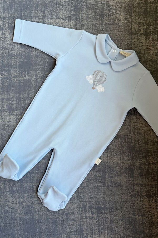 Baby Gi blue hot air balloon babygrow