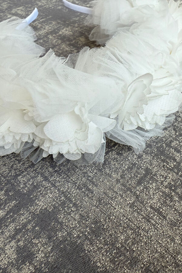 Jamiks cream tulle floral headband