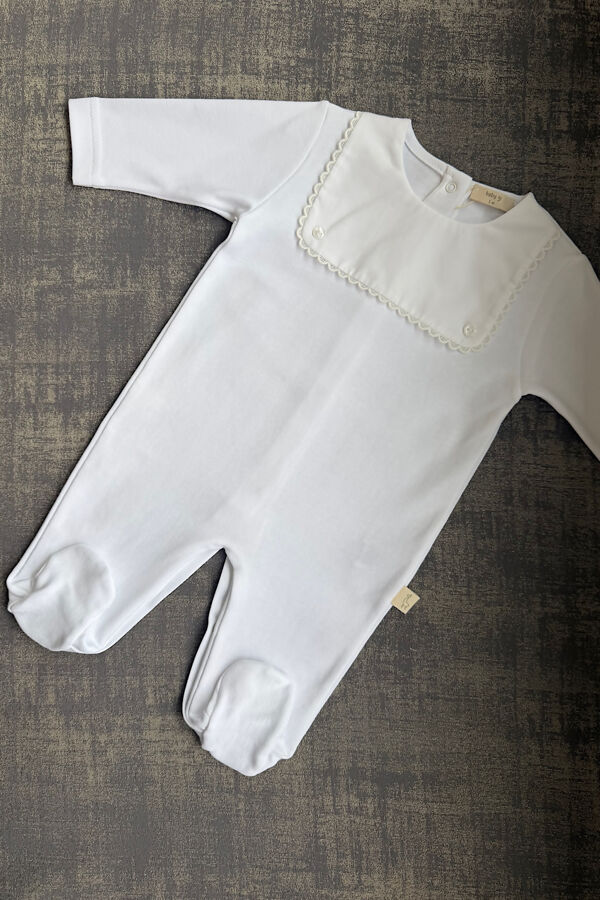 Baby Gi white panel babygrow