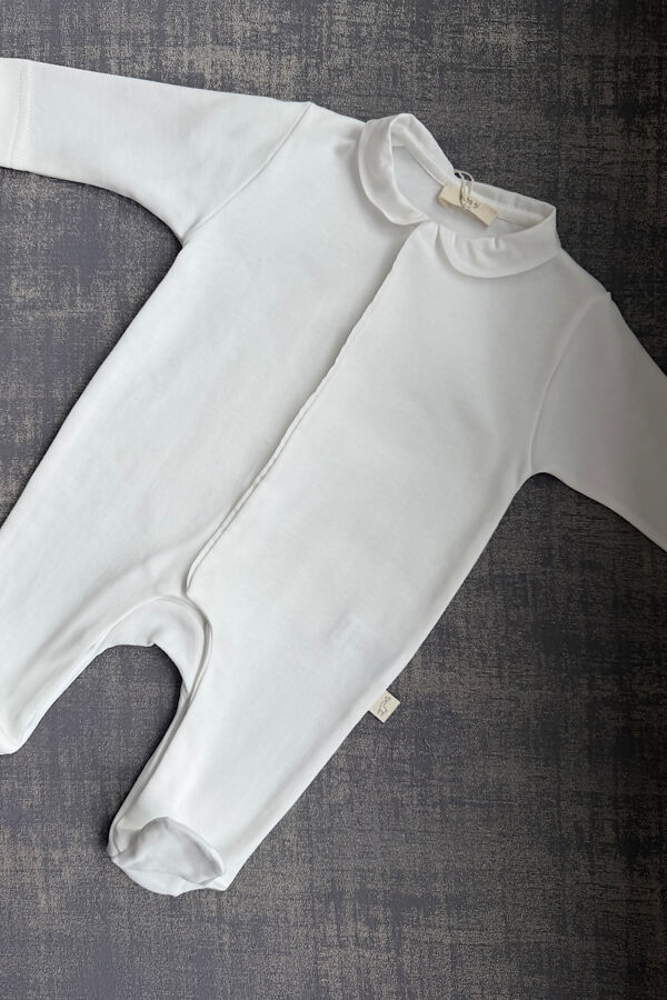 Baby Gi ivory cotton angel wing babygrow