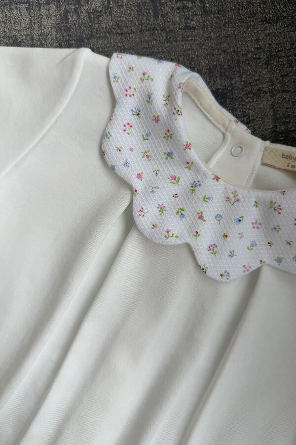 Baby Gi ivory bloom babygrow